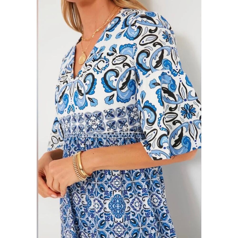 Tuckernuck Plus Majolica Tile Ginger Maxi Dress Size XXL - Picture 5 of 11